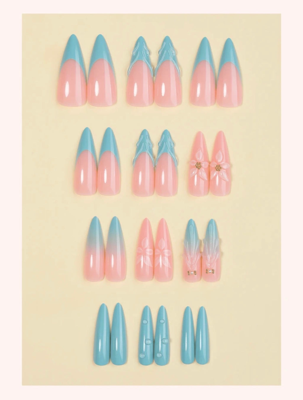 Press-On Nails – Bleu Lagoon