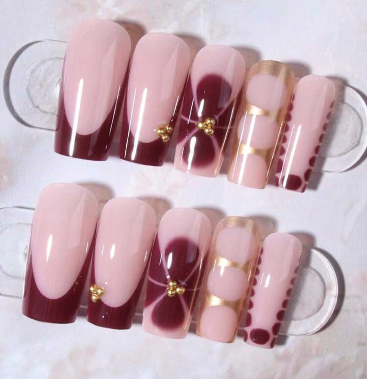 Press-On Nails – Mocha Élégance