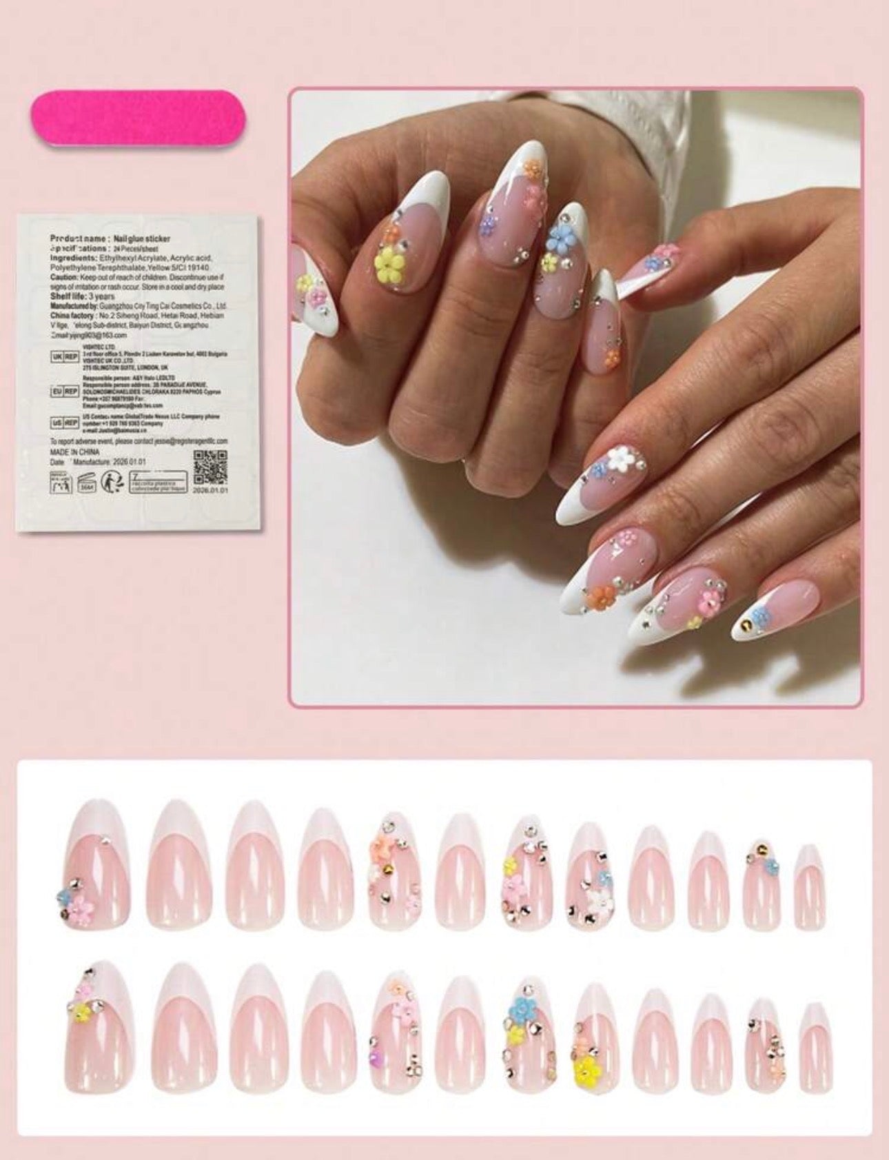 Press-On Nails – Jardin Fleuri