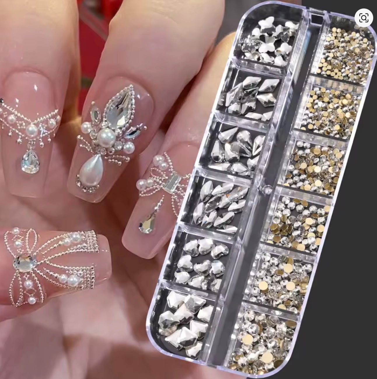 Kit de strass et décorations 3D pour Nail Art