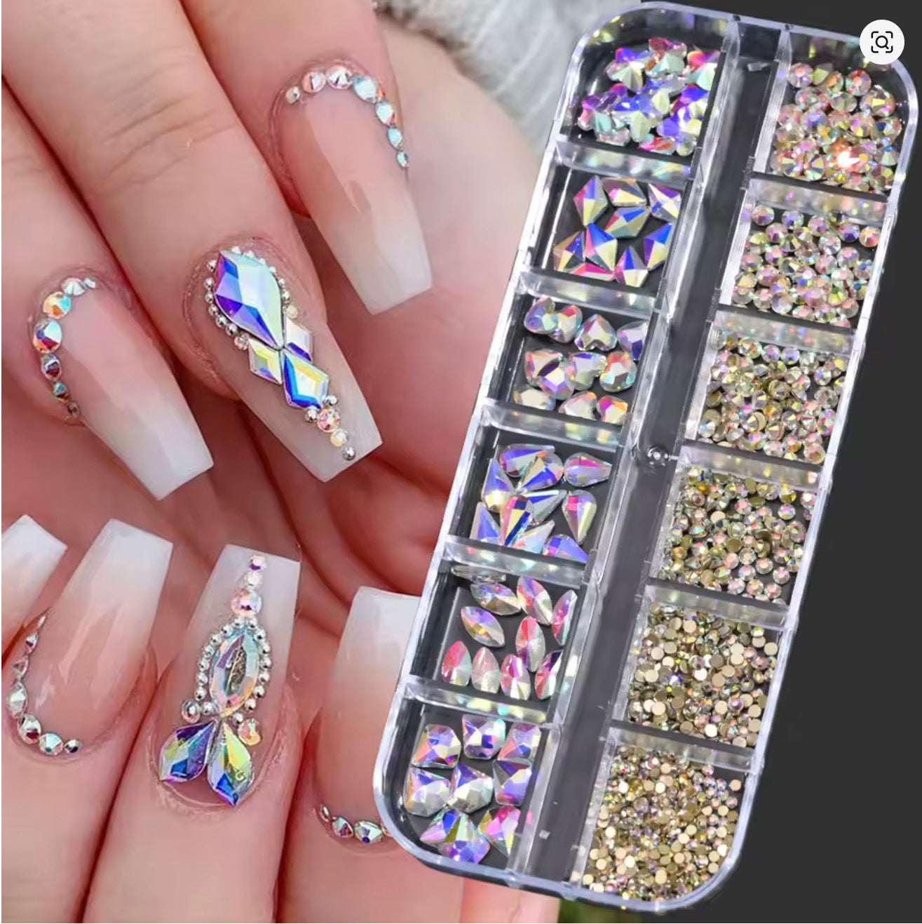Kit de strass et décorations 3D pour Nail Art